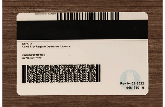 Alabama Fake id front side
