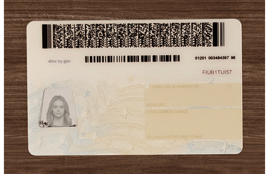New York Fake id front side