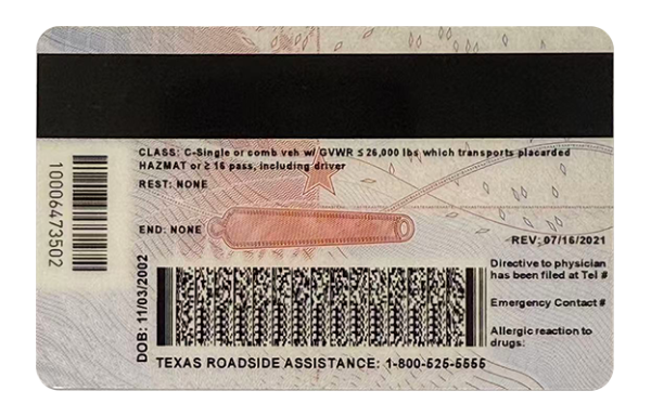 Texas Fake Dirvers Licence (2025 version)